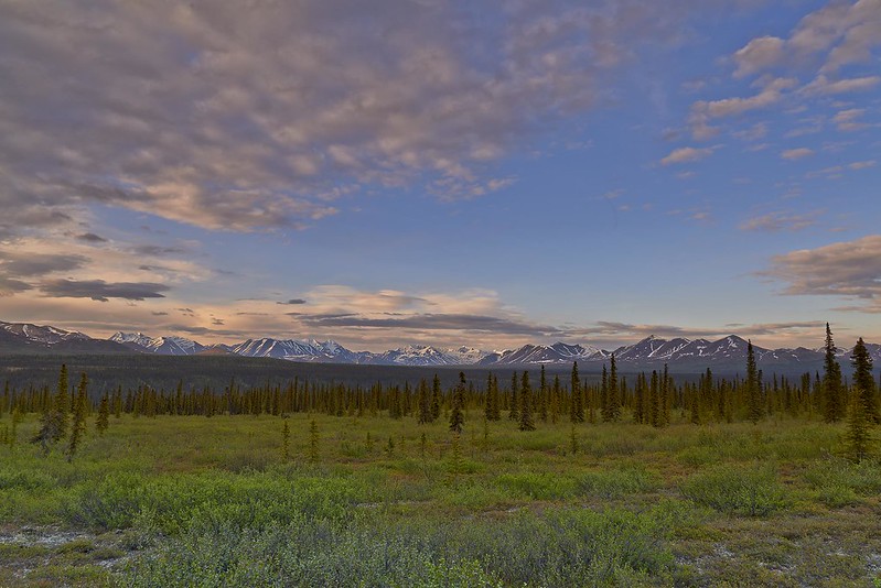 Sunset Alaska Range - Denali Highway