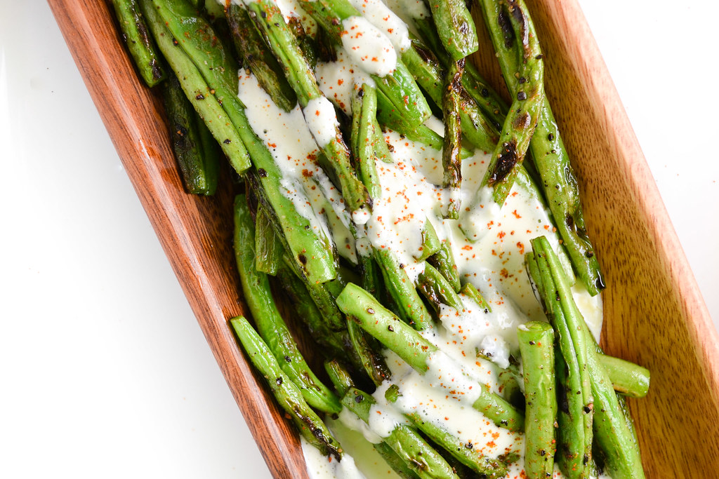 Charred Green Beans with Spicy Garlic Aioli | Things I Made Today