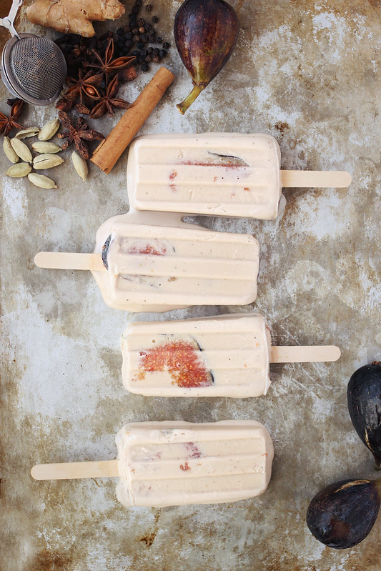 Chai Spiced Coconut Fig Popsicles