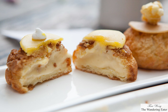 Cross section of the lemon choux