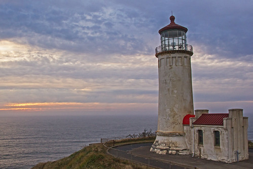 sunset lighthouse washington pacificocean northheadlighthouse