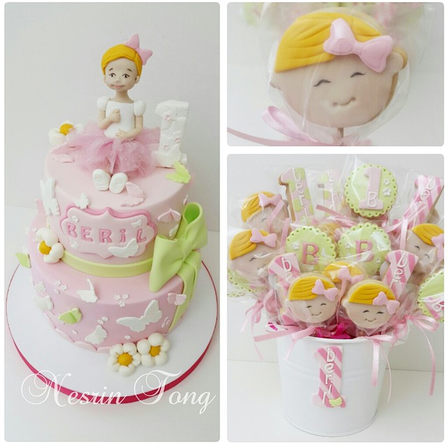 Minik Beril'cik 1 yaşında.. Nice güzel yaşları olsun. ..  #firstbirthdaycake #birthdaycake  #firstbirthdaycske #cake #cake  #nesrintong