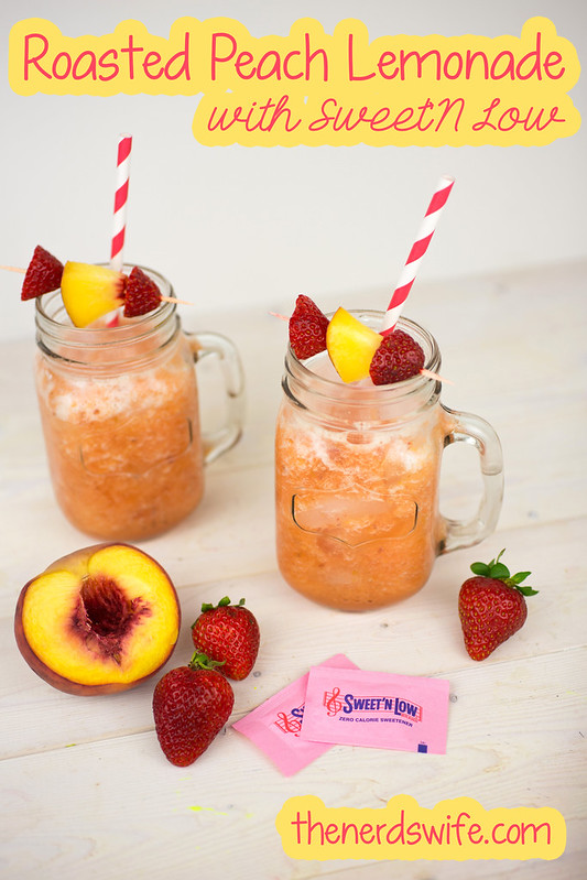 Low-Calorie Roasted Peach Lemonade with Sweet'N Low #SweetNLowStars