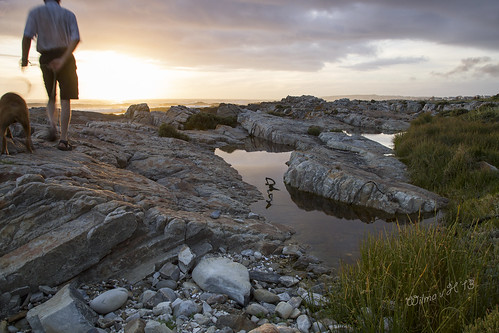 southafrica rocks silhouettes sunsets rockpools sandbaai
