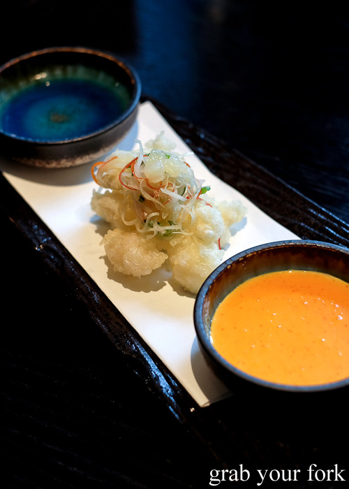 Moreton Bay Bug tempura at Sokyo at The Star, Pyrmont