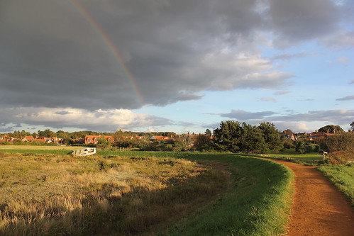 uk norfolk coast path walk walking blakeney travel light landscape scenery rainbow