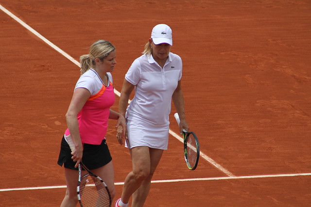 Kim Clijsters and Martina Navratilova