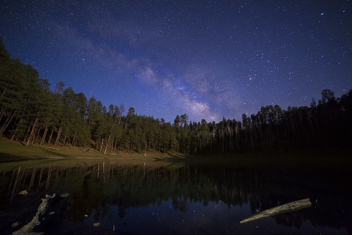 light arizona moon lake forest painting way stars potato galaxy rim milky payson mogollon