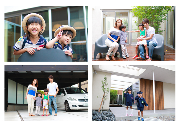 愛知県安城市　出張撮影　新築　住宅　写真　家族写真　入園記念　ロケーション撮影