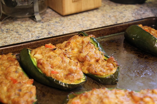 Pulled pork stuffed peppers