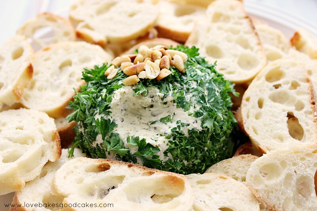 This Pesto Cheese Ball is the perfect appetizer and it is so easy to make! #ChristmasInJuly #shop #CollectiveBias