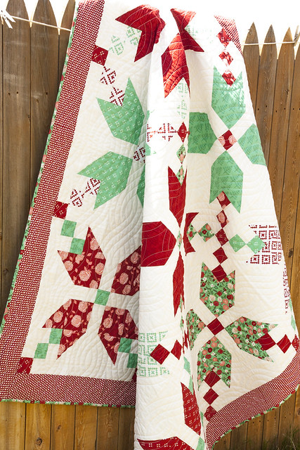 Figgy Pudding fat quarter quilt PDF pattern. Fabric is Into the Woods by Lella Boutique for Moda Fabrics.