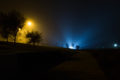 weather fog landscape lights nightscape australia victoria carolinesprings