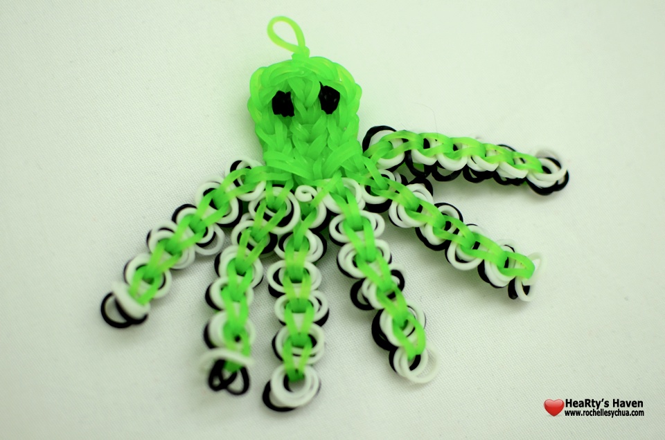 green octopus loom charm