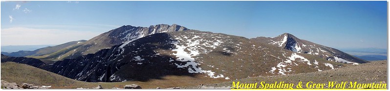 Mt. Bierstadt and Mt. Evans as seen from Gray Wolf Mountain'
