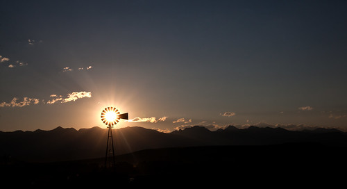 morning mountains windmill sunrise montana crazymountains