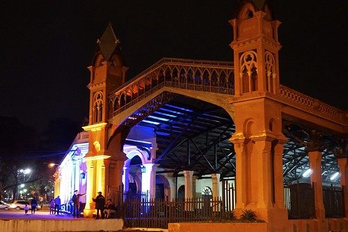 night de view vista nocturna asuncion paraguay estación ferrocarriles