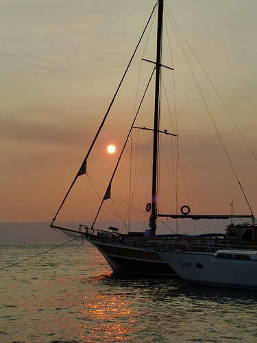 sunset sea turkey geotagged quiet yacht dusk aegean coastal sail geotag gulet chios