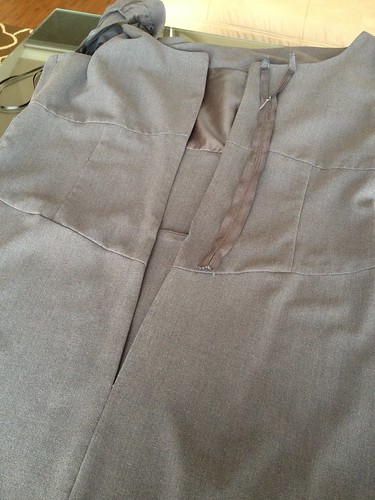 Grey Pencil Skirt - In Progress