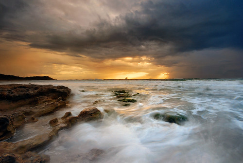sunset sea bw sun storm water israel long exposure impression endless palmahim palmachim nd1000