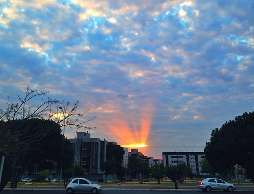 sunset brasília cloudy