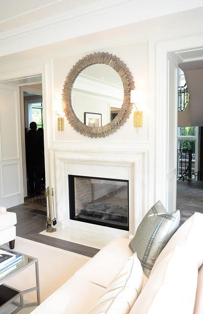 White and bright living room:  Princess Margaret Showhome in Oakville by Brian Glucktein