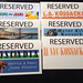 Plenary table reserved signs for Daily Kos groups for NN14