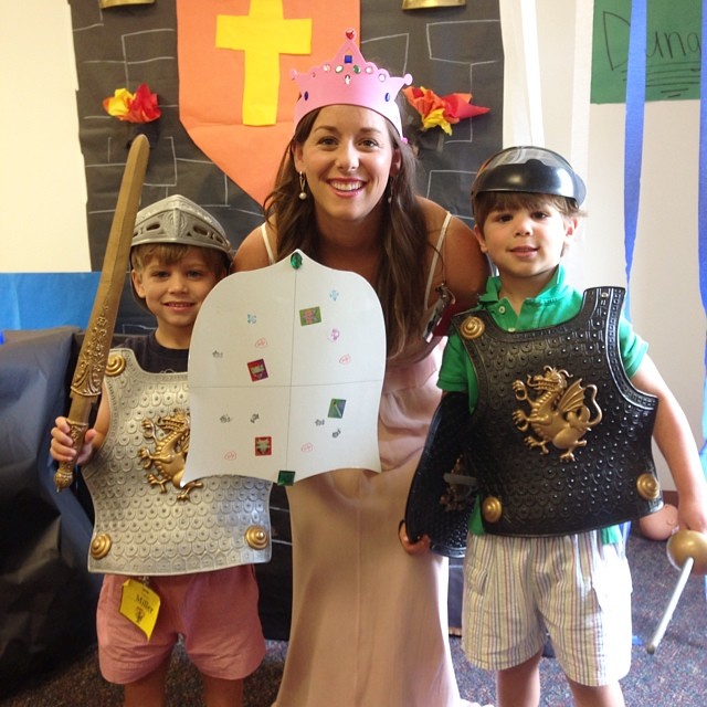 A princess with her knights. #vbs #knightlytale