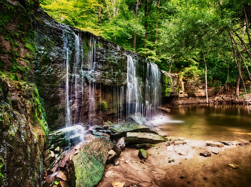 statepark minnesota forest landscape waterfall woods nerstrand