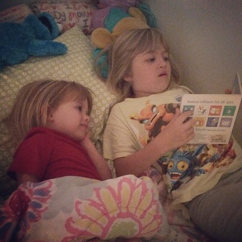 Catie has taken over story time from me. I will never complain about this.