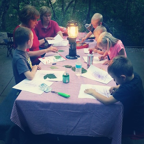 And of course we had tablecloths and art projects (leaf rubbing) in the mountains because #imadork and my mom is fancy.