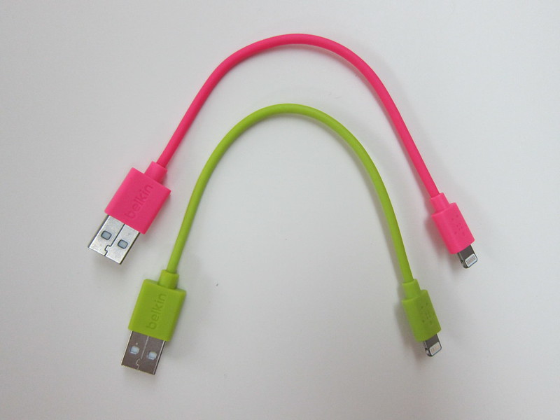 Belkin 6 Inch Lightning to USB ChargeSync Cable - Pink & Green
