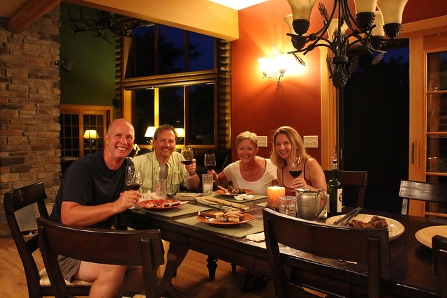 Wonderful dinner with Bob & Diane at Betterview, their lake home on Castle Rock Lake