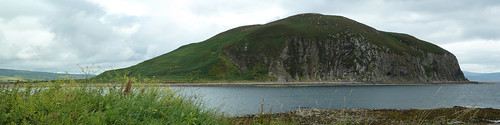 uk sea panorama cloud beach grass clouds island grey scotland unitedkingdom britain argyll shore loch kintyre sealoch davaar campbeltownloch