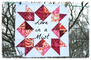Love in a Mist quilt block