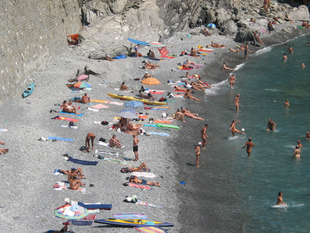 Guvano Nude Beach Near Corniglia Cinque Terre Italy 2005 A Photo.