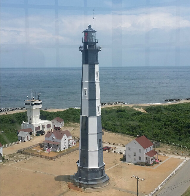 The new Cape Henry Lighthouse is still in operation guiding our ships through the maritime highway.