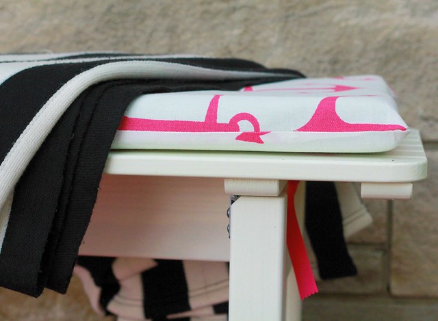 how to make a diy tufted bench cushion via Kristina j blog