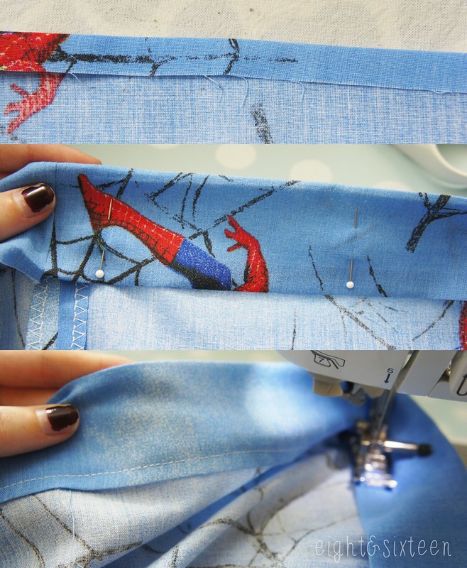 diy simple upcycled skirt sewing spider-man