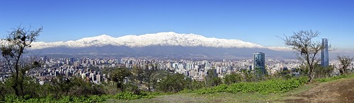 city santiago winter landscape view ciudad panoramic panoramica vista invierno
