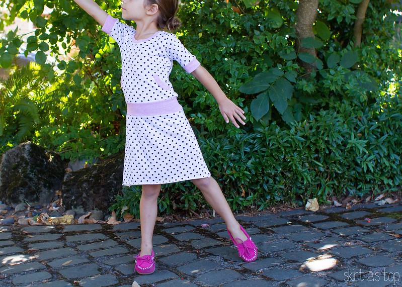 polkadot and pink joey dress