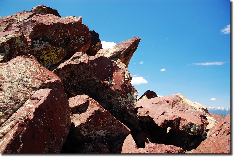 Rock terrain on the summit