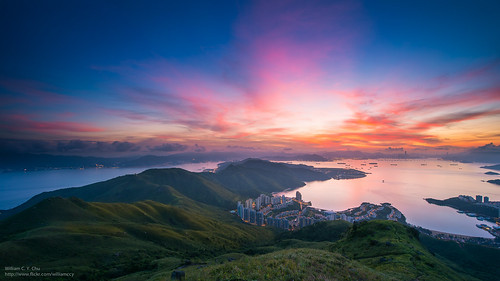 sunrise landscape hongkong dawn twilight cityscape discoverybay lantauisland lantau
