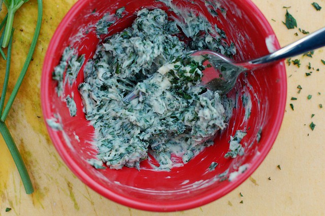 Herb Butter for the Potatoes in Foil Jackets by Eve Fox, The Garden of Eating, copyright 2014