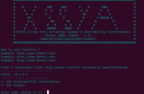 XSSYA - Cross Site Scripting (XSS) Scanner Tool