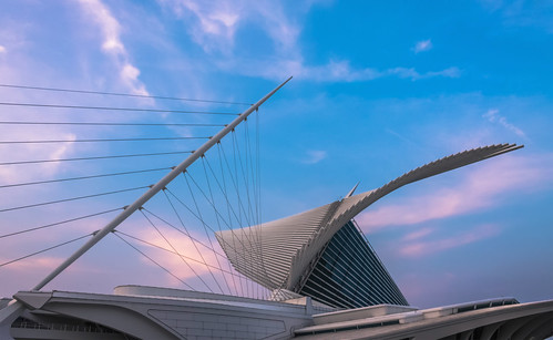 sunset summer wallpaper sky beautiful wisconsin architecture clouds buildings downtown explore milwaukee hd artmuseum pwpartlycloudy