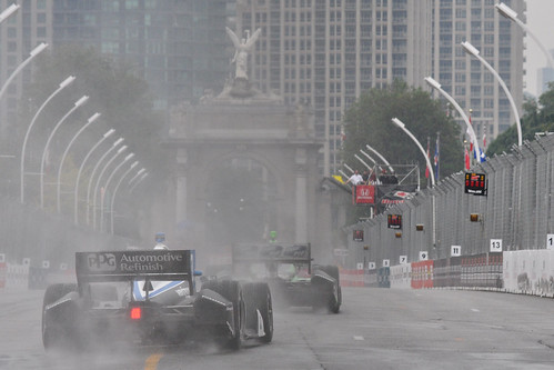 Wet pace laps - Honda Indy Toronto 2014