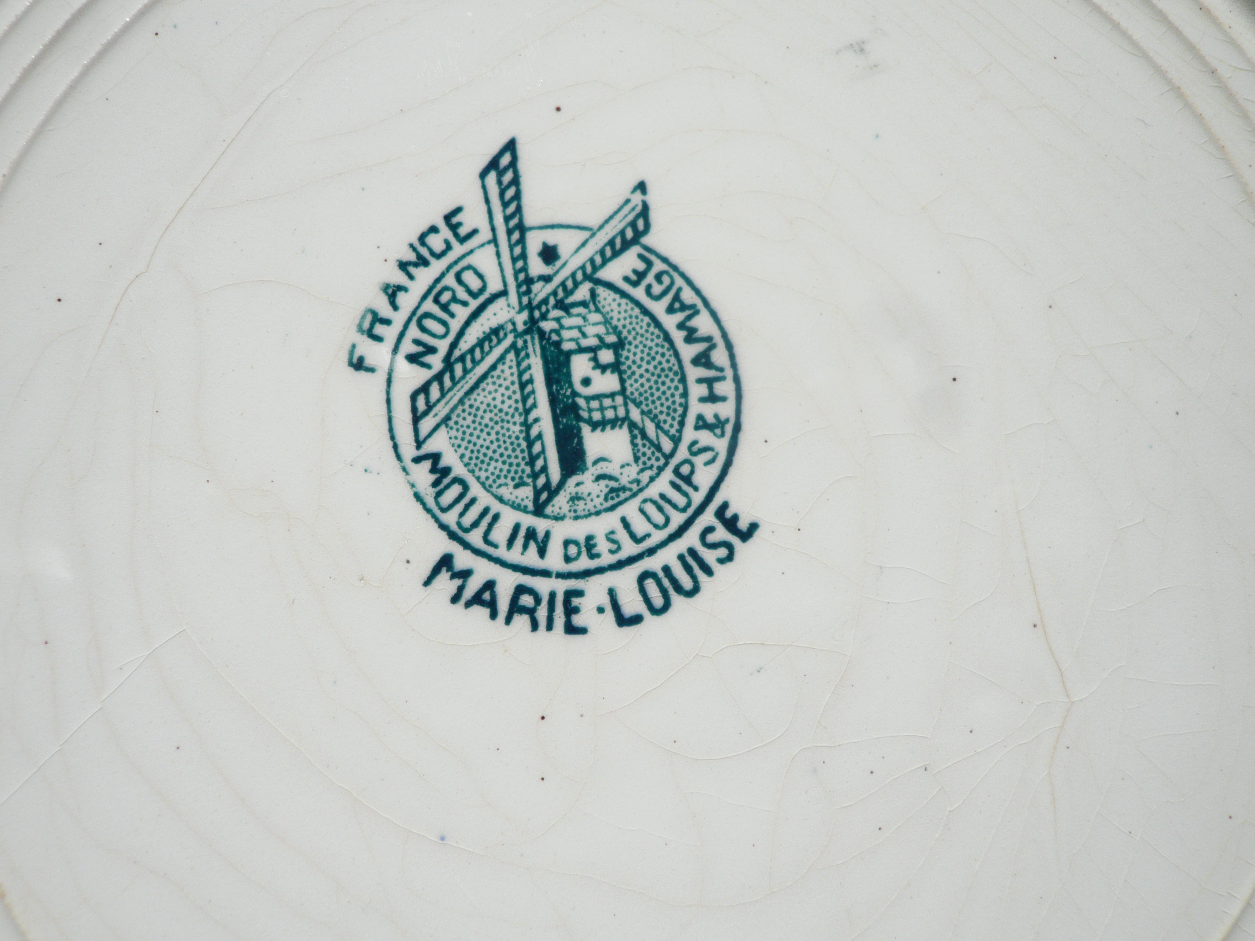 porcelain mark on Marie-Louise plate