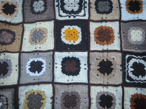 Coffee and Cream assembled by Fiona. Squares from the 'SIBOL' Ladies.