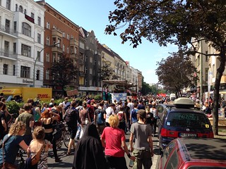 Demonstration for the refugees of Ohlauerstrasse